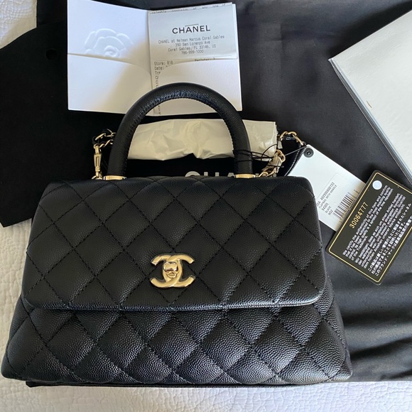 ❌SOLD❌NEW Chanel Caviar Quilted Mini Coco Handle - Picture 2 of 16